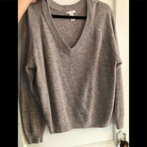 Deep v neck sweater